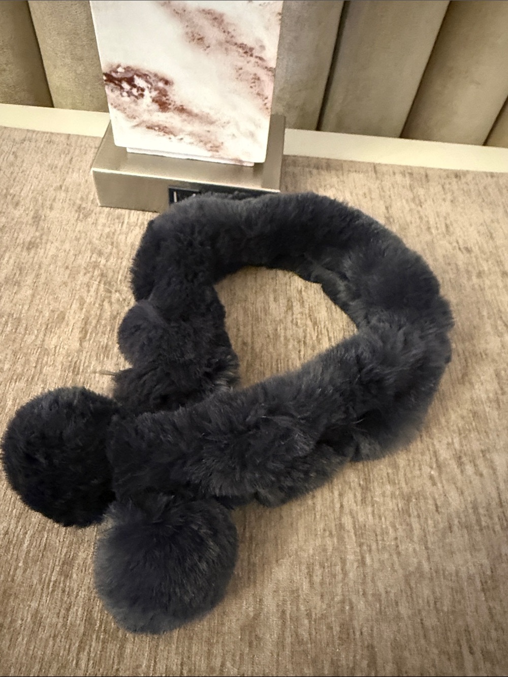 Real rabbit fur scarf